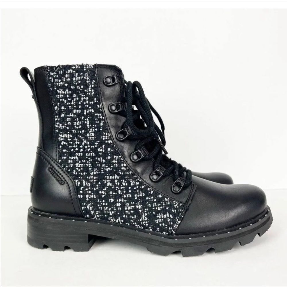 Sorel Lennox Lace Cozy Waterproof Leather Ankle Booties 9 NEW